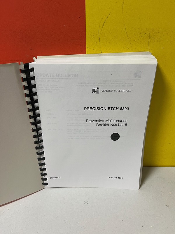 APPLIED MATERIALS PRECISION ETCH 8300 Precision Etcher Update Bulletin &