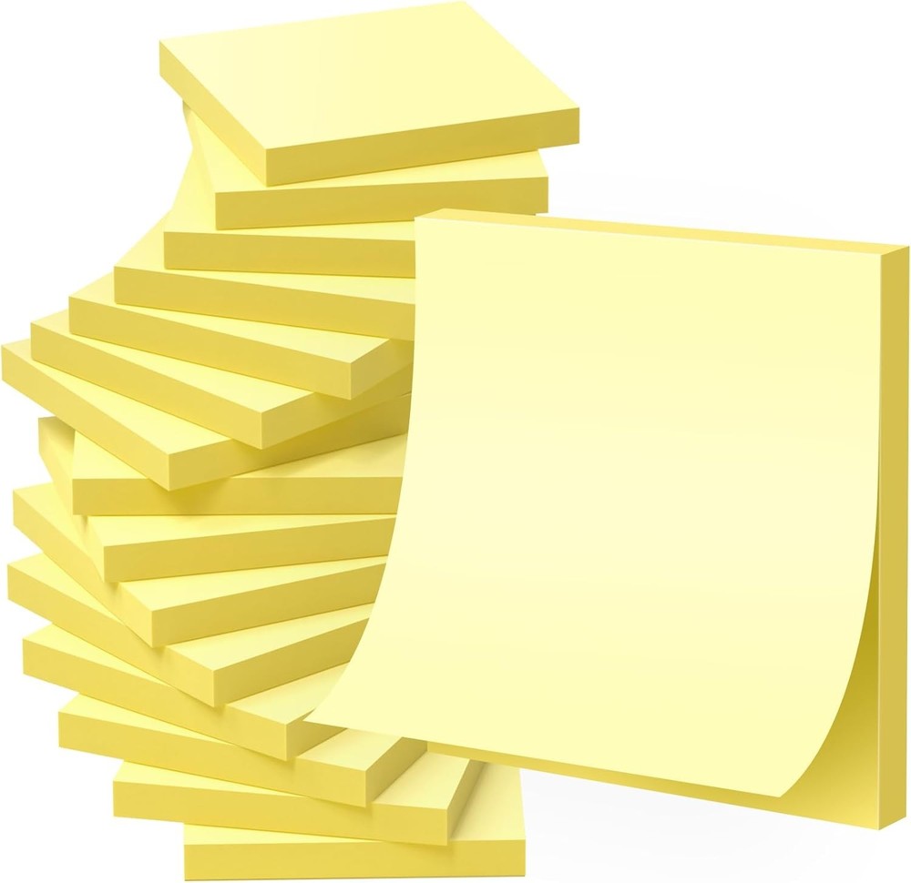 Stiy Note Yellow, in Note Pads, Quality /㎡ Papers, Does Not Bleed, Clean