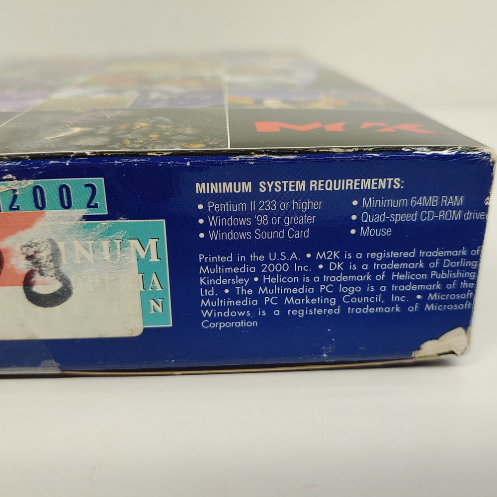 Vintage Webster's Millennium 2002 Encyclopedia Platinum PC Software 5 CD Set