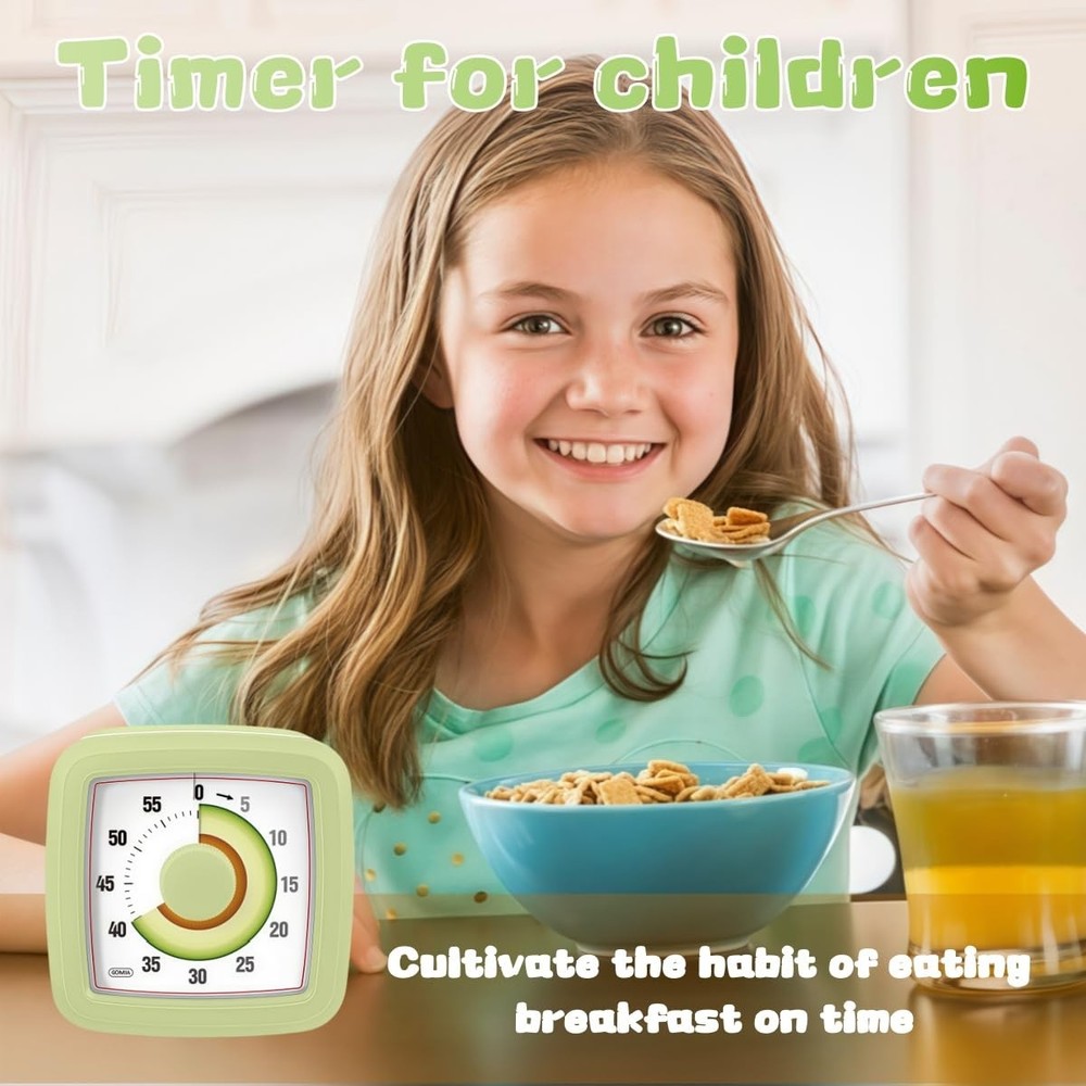 Visual Timer for Kitchen,Classroom,Cooking,Learning,Bedroom,Office, 60-Minute...