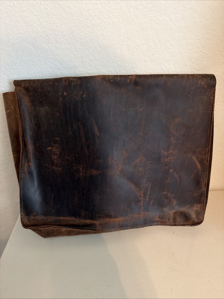 Vintage Leather Folder Document Holder/File Case/Document Portfolio, Office & Wo