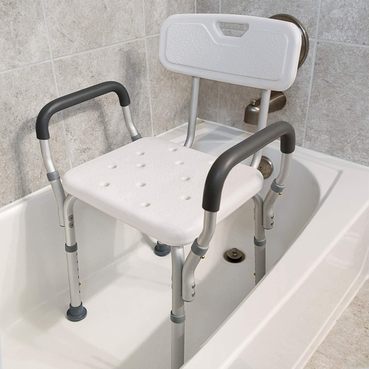 Medical Deluxe Spa Shower Chair Bath Seat with Arms and Back