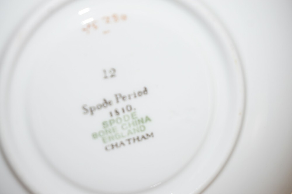 Spode Chatham (4) Cups, 2 3/8" & (4) Saucers, 5 5/8" (Lot D)