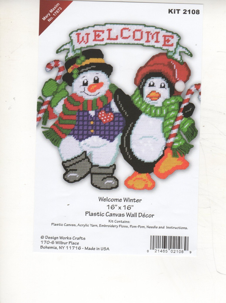 WELCOME WINTER Wall Hanging  plastic canvas  PATTERN (#TF0641)