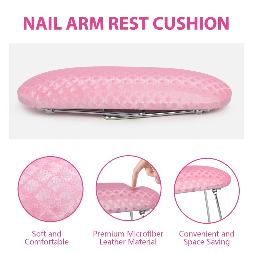 Nail Armrest, Microfiber Leather Nail Hand Pillow