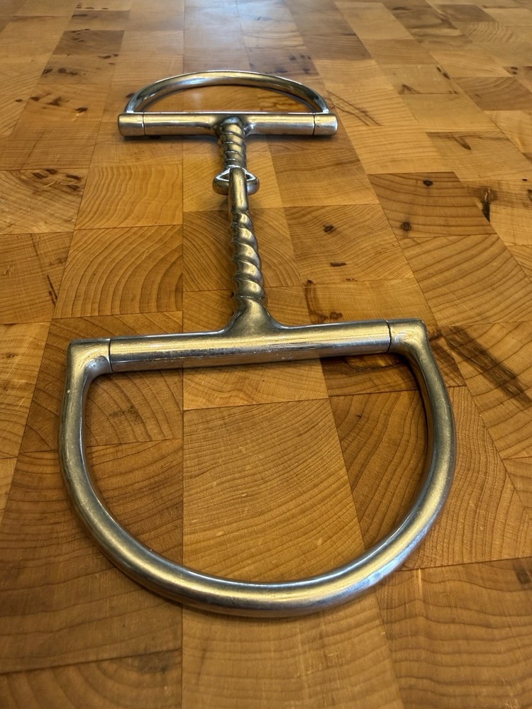 5” D-Ring Snaffle, Corkscrew Single Joint Mouthpiece