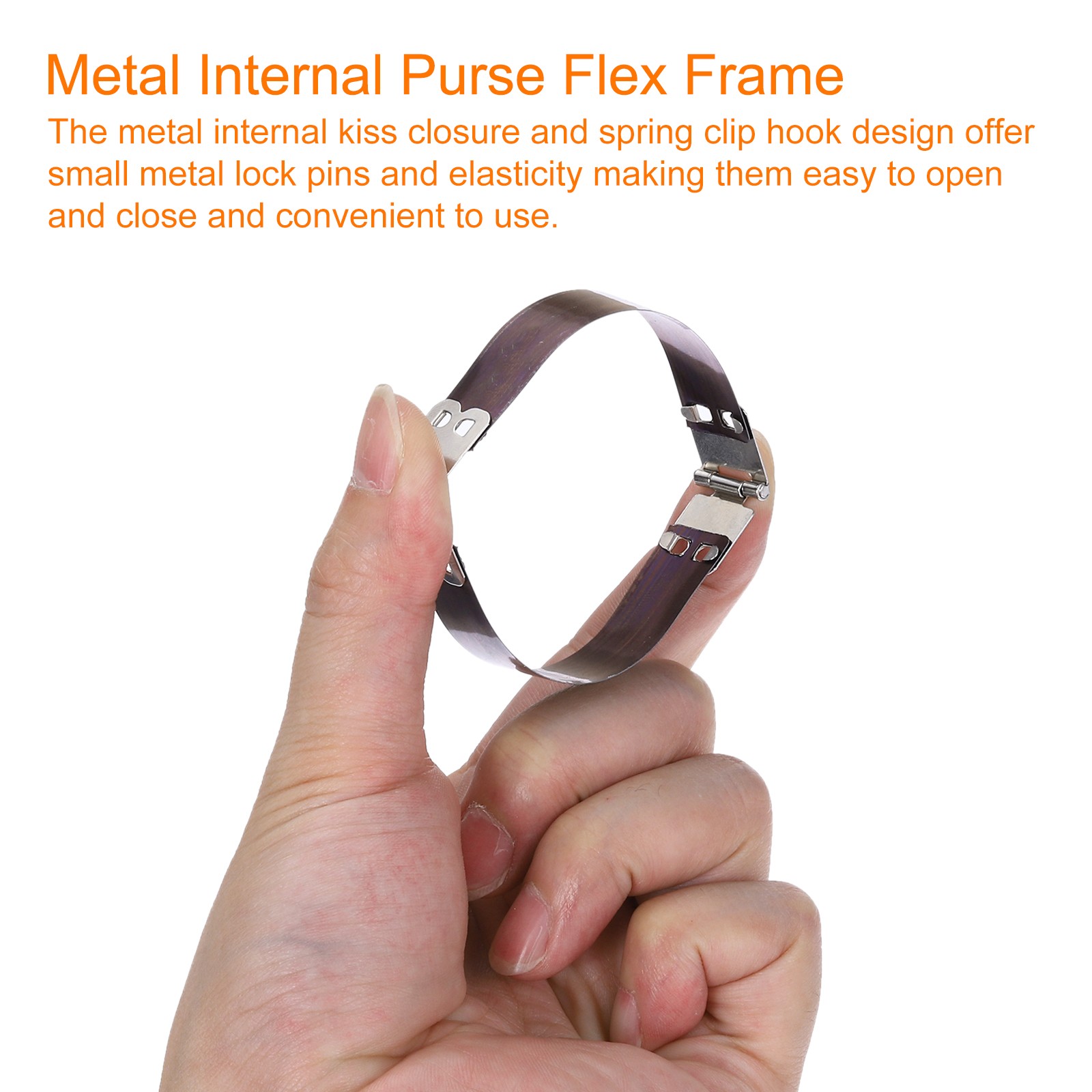 24Pcs Metal Internal Flex Frame,12cm/4.7" Coin Purse Frame Handbag Hinges Clip