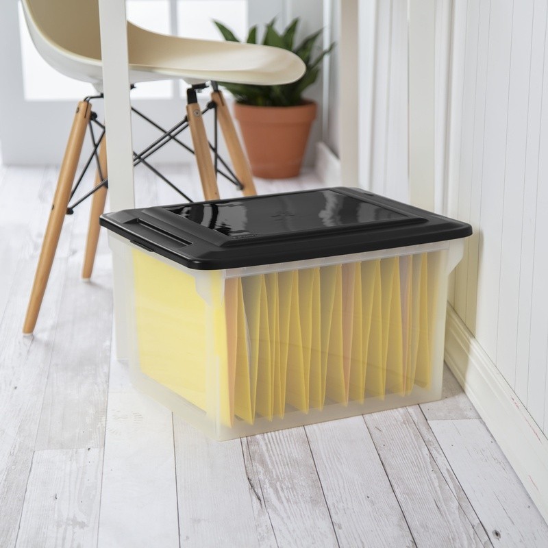 File Box Portable Organizer Documents Storage Hanging Folders Office Classroom