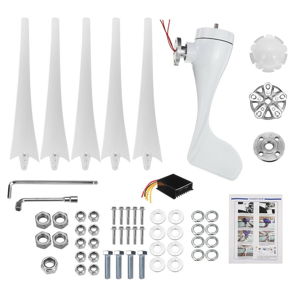 [2 Sets] 3000W 48V Wind Turbine Windgenerator & MPPT Charge Controller Windmill