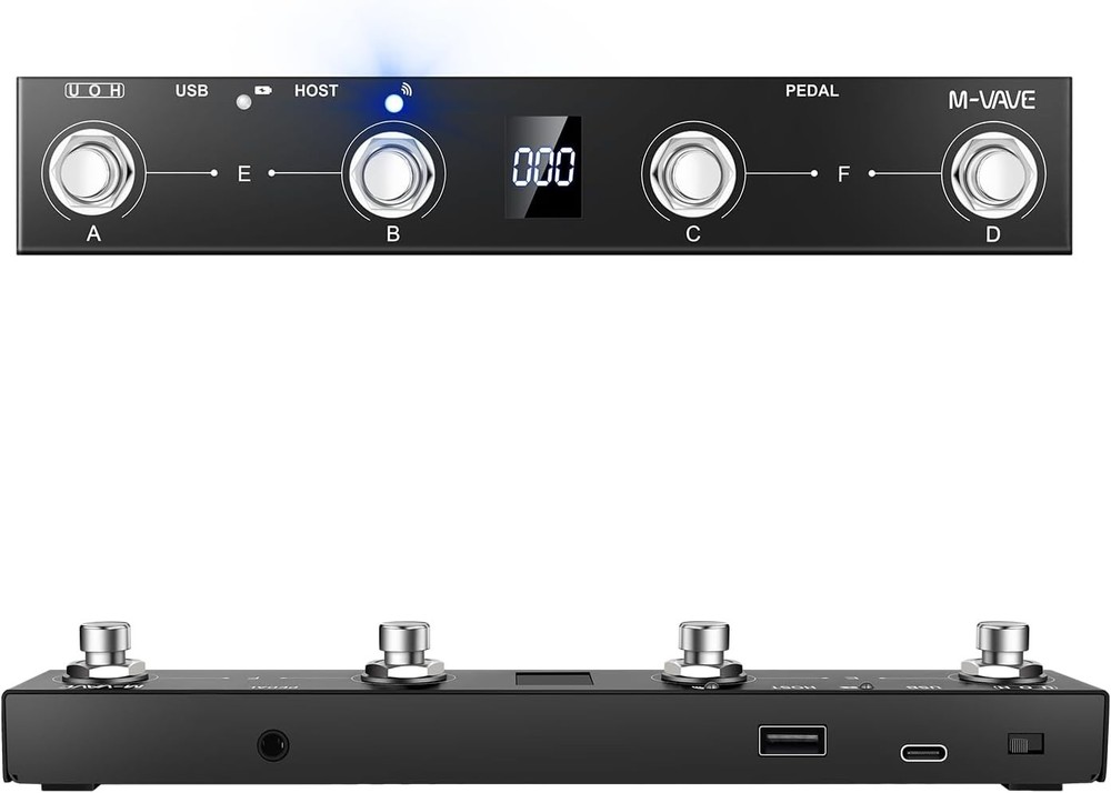 Chocolate Plus Wireless MIDI Foot Controller 4 Buttons BT Rechargeable, APP...