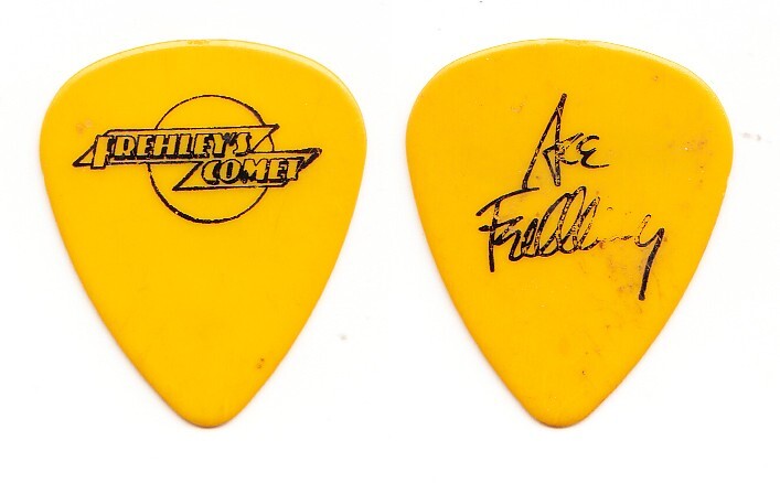 KISS Frehley's Comet Ace Frehley Signature  Yellow Guitar Pick - 1987 Solo Tour