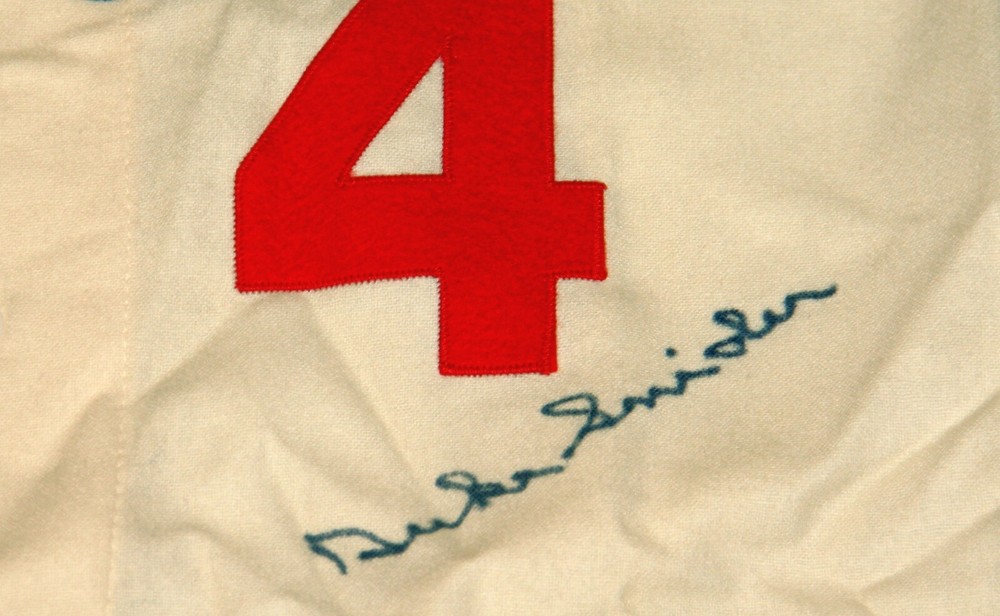 Duke Snider Autographed Authentic Mitchell & Ness Brooklyn Dodgers Jersey JSA