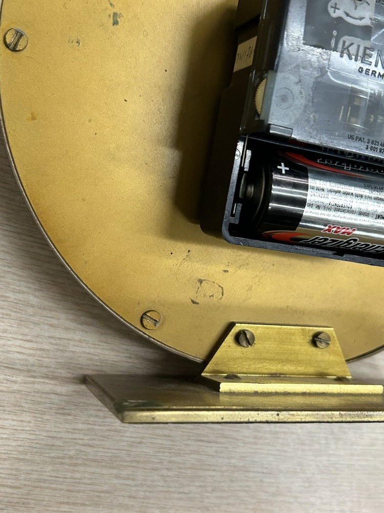 KIENZLE ART DECO TABLE CLOCK BRASS MADE IN GERMANY