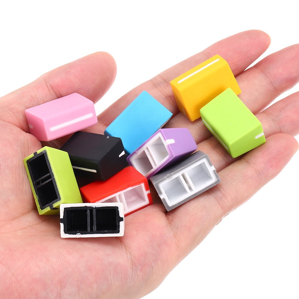 Universal Fader Knobs, Multi-Color Mixer Fader Caps Rubber for DJ Console, 5Pcs