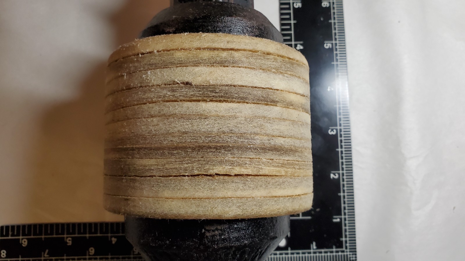 Hammer Maul 5 Lb Vintage Cast Iron Stacked Rawhide & Leather / Monarch Stamp