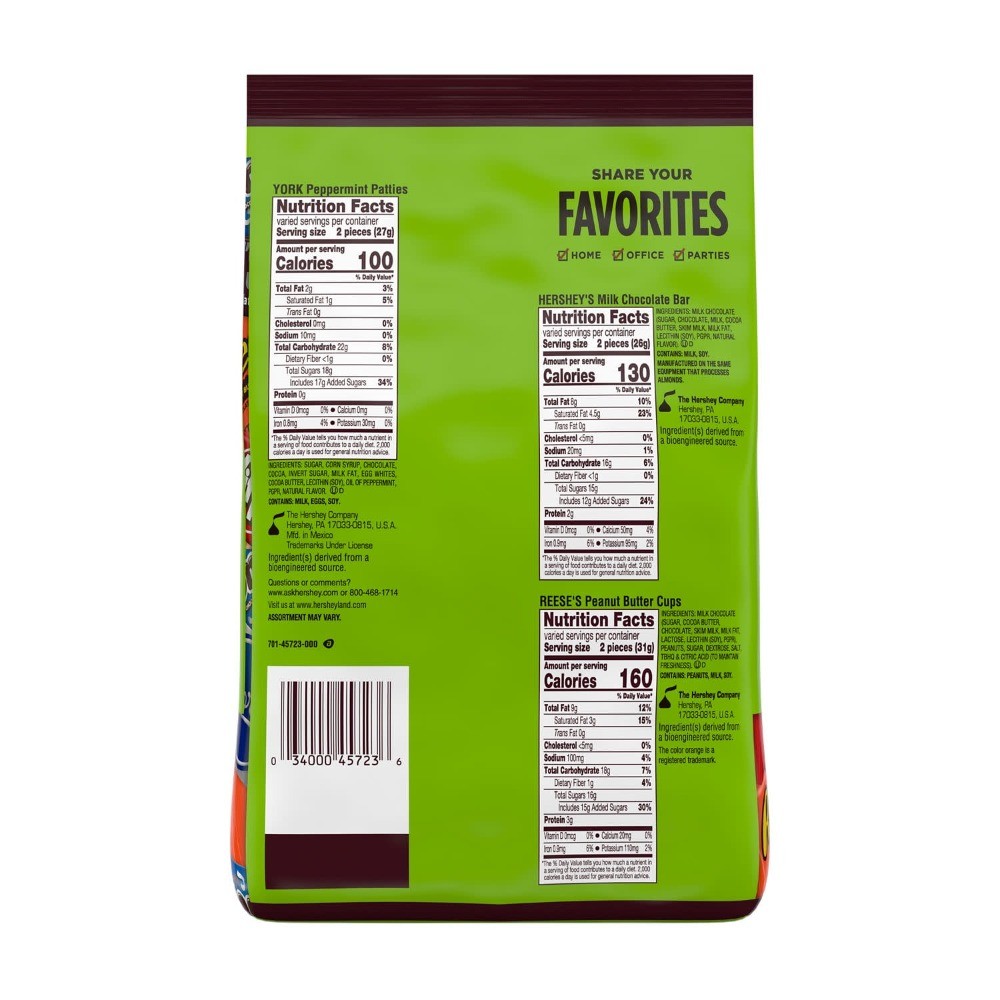 Assorted Chocolate Flavored Candy, Party Pack 30.22 oz