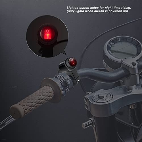 Motorcycle Handlebar Switch ATV Handlebar Light Switch 12V 1 Piece Red