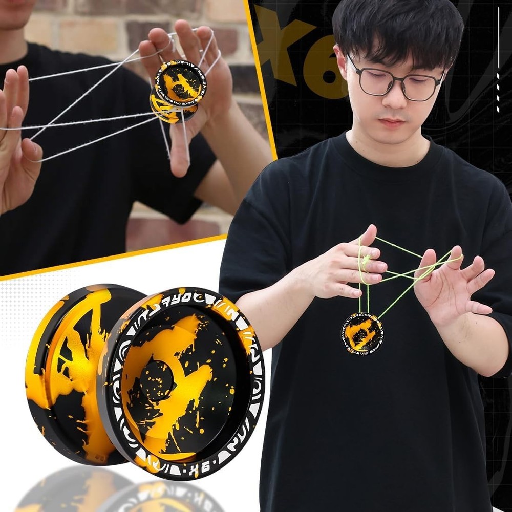 Professional Responsive Yoyo X6 for Kids Beginner, Dual Function Fingerspin Y...