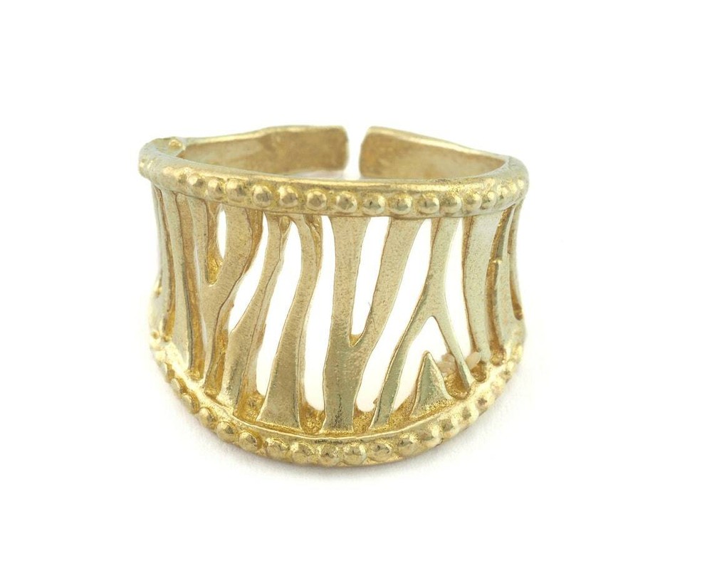 Adjustable Ring Raw brass (19mm 9US inner size) OZ3273 ring20