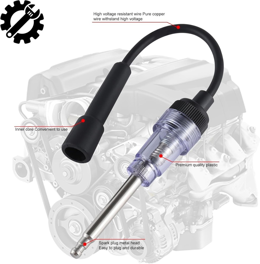 2PCS Spark Plug Tester - Ultimate Engine Ignition Diagnostic Tool for All Eng...