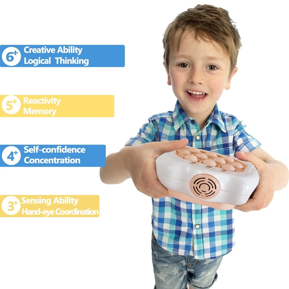 Intoypad Pop The Target! Handheld Speed Push Game Machine: A Portable, White