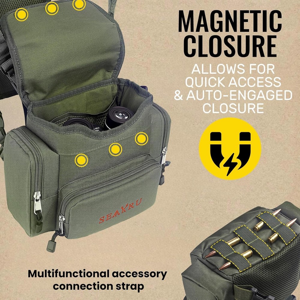 Binocuar Harness Chest Pack, Bino with Rangefiner Pouch, Case...