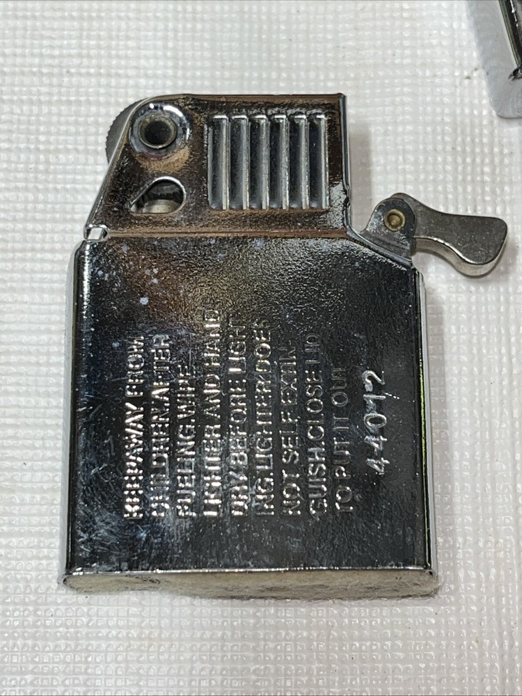 RONSON WIND II WINDPROOF LIGHTER FLIP TOP STAINLESS USED NICE COND.