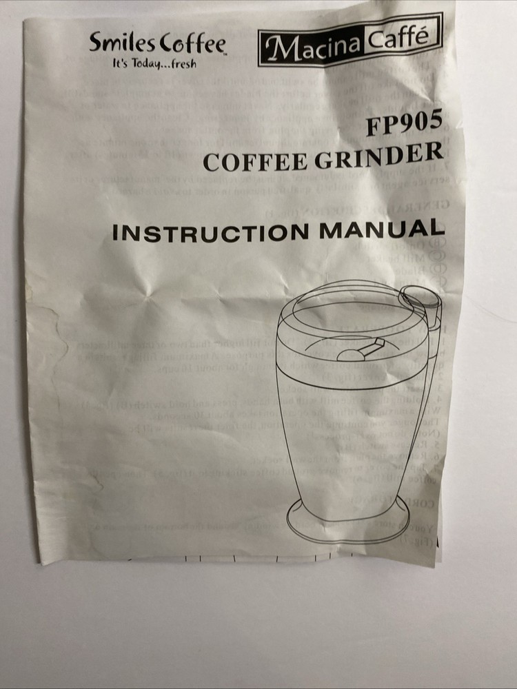Macon’s Caffe Coffee Grinder Made In Italy