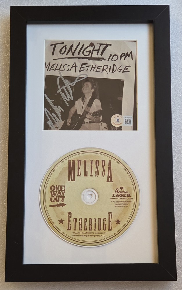 MELISSA ETHERIDGE CD DISPLAY BECKETT BAS AUTOGRAPHED COA SIGNED PRESENT GIFT