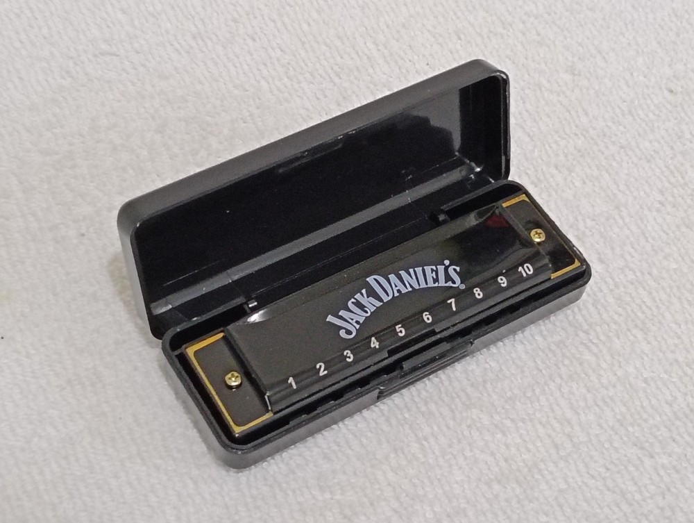 NEW UNUSED Jack Daniel’s Whiskey Diatonic Harmonica & Case