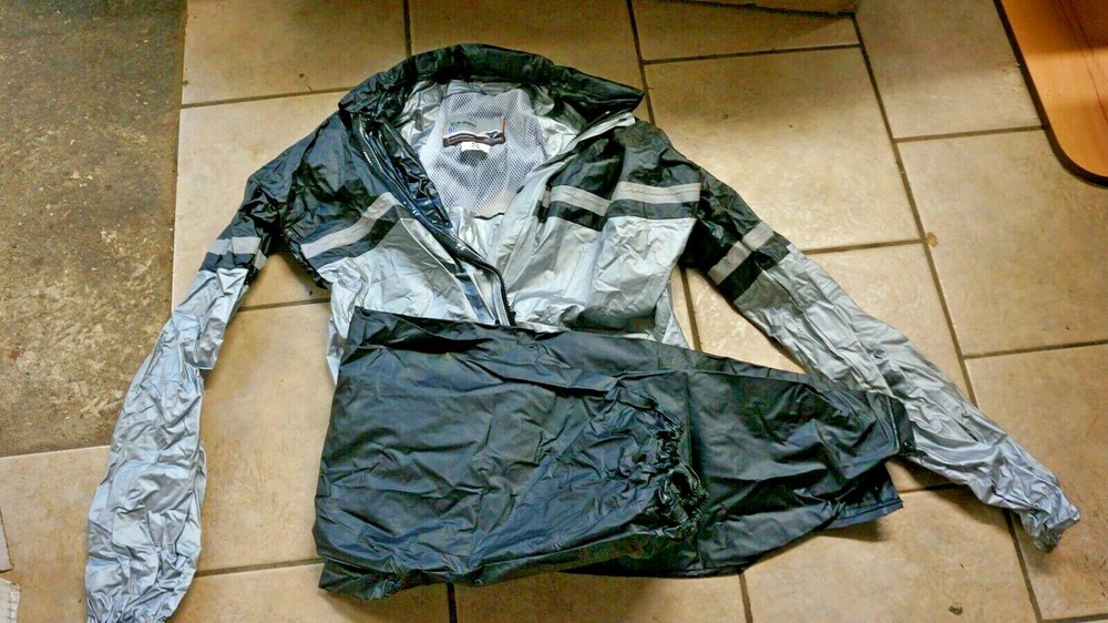 Nelson Rigg CA-250 Small Cascade Motorcycle Rain Suit Jacket Grey Water Proof