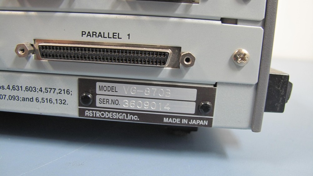 ASTRO Programmable Video Signal Generator Model VG870B