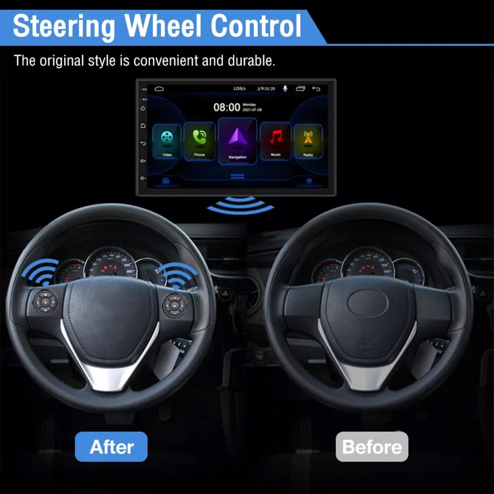 Universal Wireless Car Remote Control Button Smart Steering Wheel Controller Set