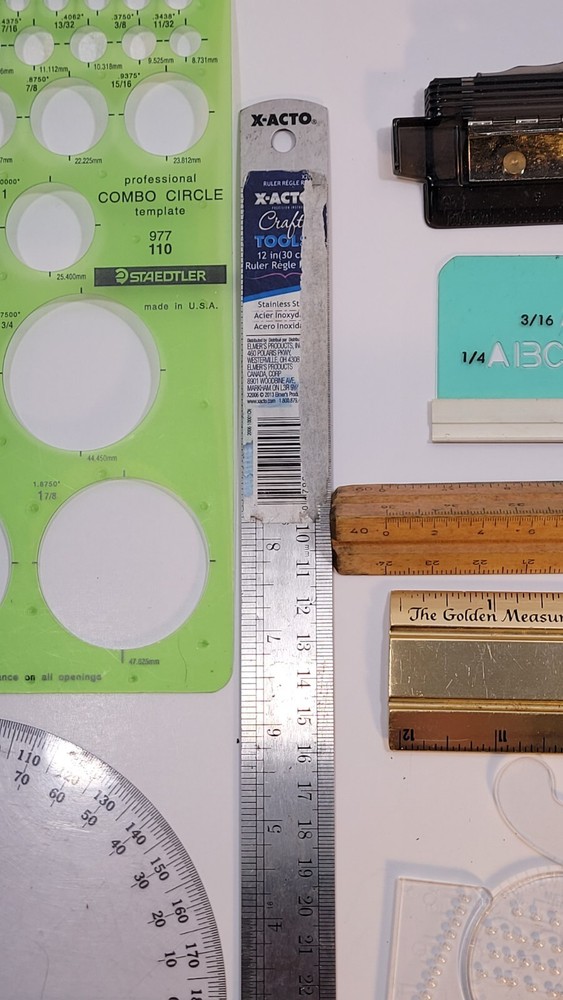 Lot Drafting Engineering Mechanical Drawing Instruments Templates Rulers Slide