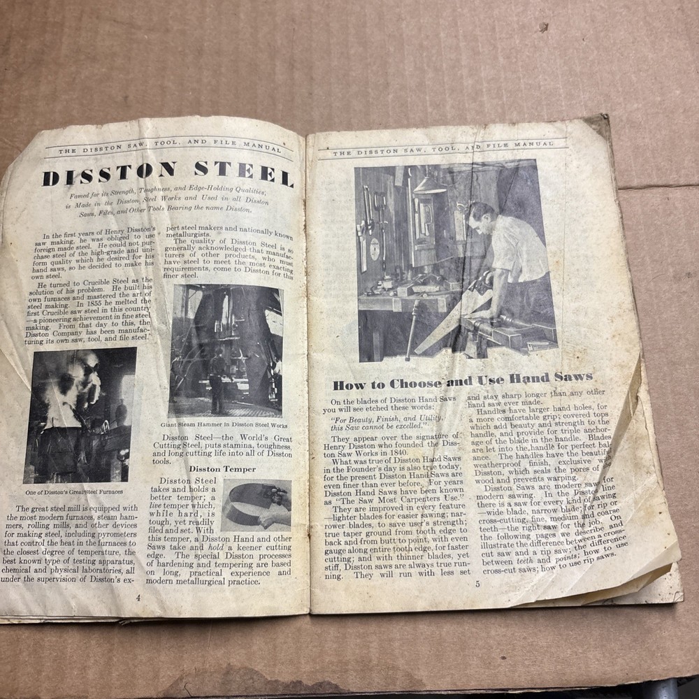 Disston Saws, Tools, And File Manual