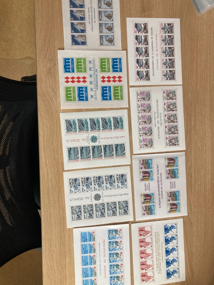 Monaco 9 diff blocks between 1983-1991 cat £ 405 all stamps pristine mnh