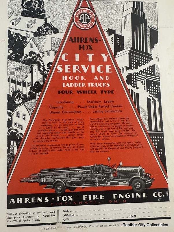 1930s 1940s Lot (5) Magazine Fire Engineering Firefighters Trucks Advertising +