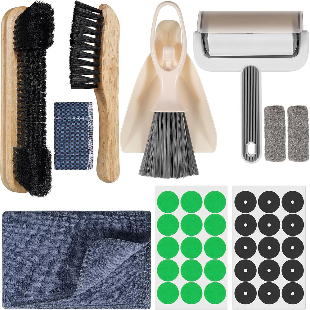 Billiard Pool Table Accessories Kit: 10 Piece Set with 2 Pool Table Brushes,2 Fe