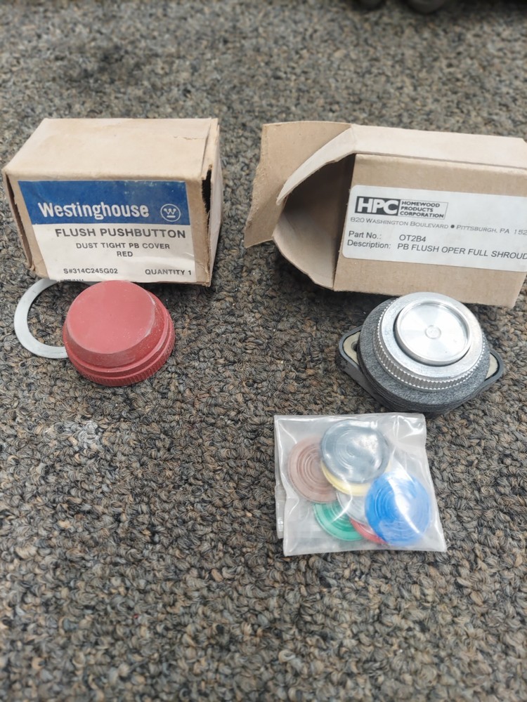 HPC OT2B4 MEMENTARY FLUSH PUSHBUTTON OPERATOR AND DUST CAP 0T2B4