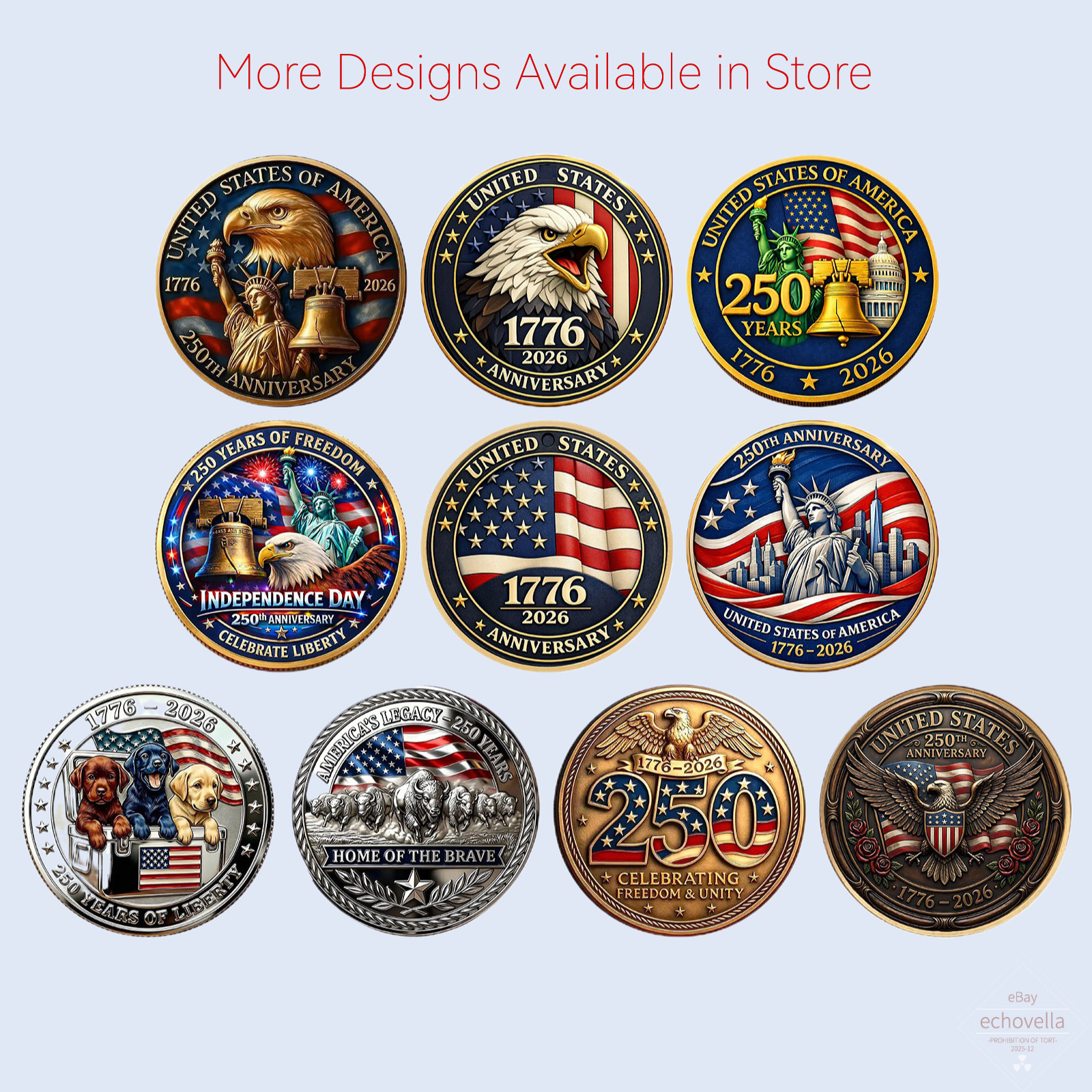 American Bison Spirit Challenge Coin USA 250th Anniversary Souvenir Coin