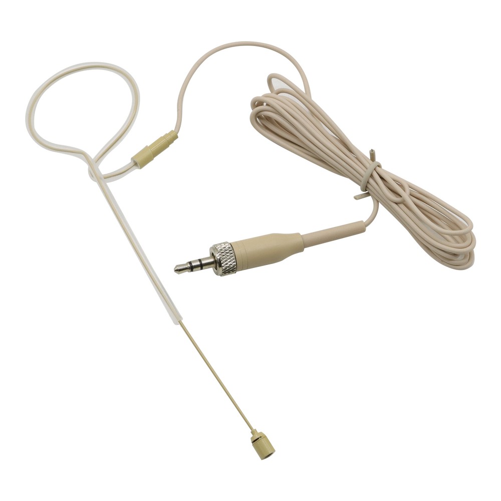 2x Single Earhook Headset Microphone 3.5mm Screw Lock Connector for Sennheiser