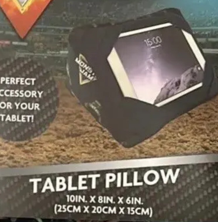 MONSTER JAM GRAVE DIGGER TABLET PILLOW