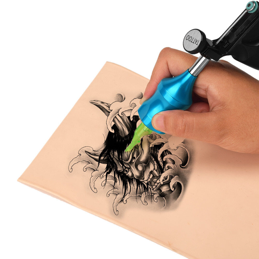 Light Blue 30mm Tattoo Zinc Alloy Cartridge Grip With 78mm Needle Plunger USA