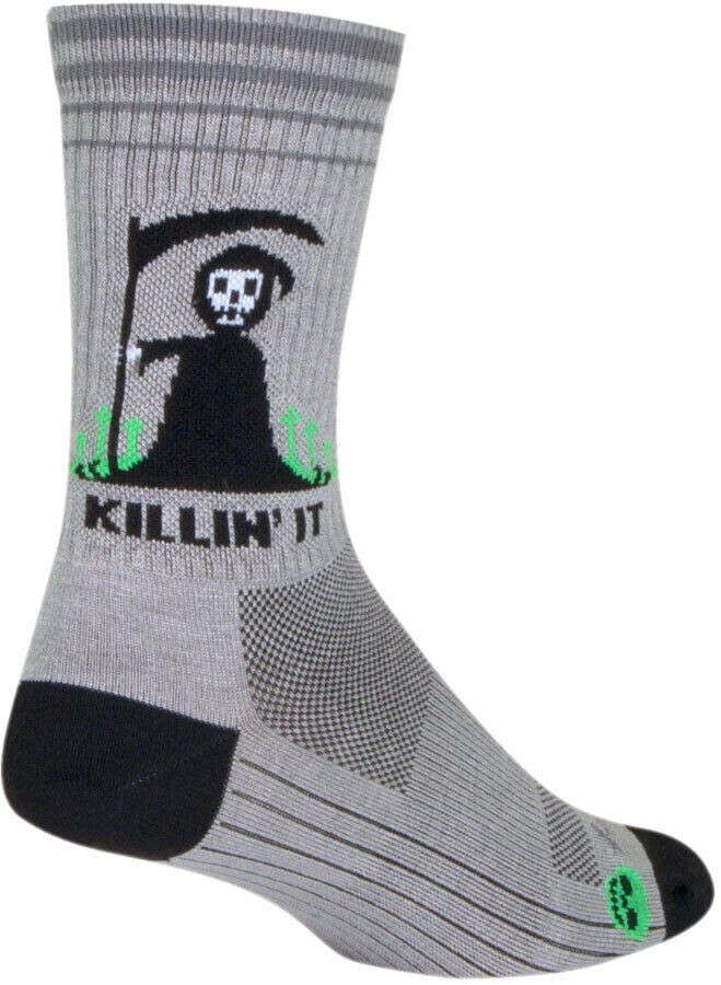SockGuy Killin' It Crew Sock - 6", Large/X-Large - CRKILLINIT L