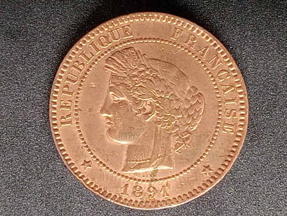 1891 - France 10 Centimes (VF)