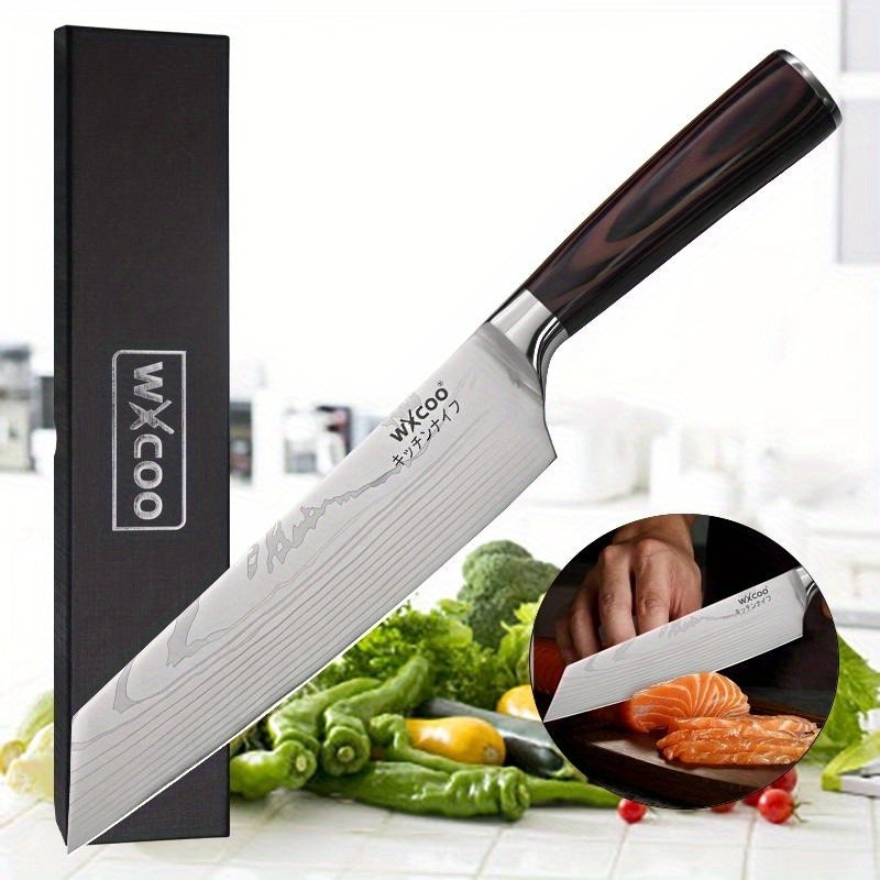 1-3PCS Stainless Steel Chef Knife Set Professional Utility Kitchen Tools