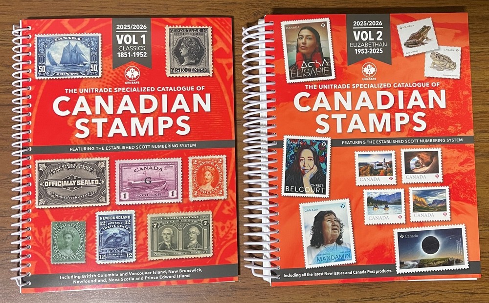 2025/2026 Canada Unitrade Specialized Canadian Postage Stamp Catalogue 2 Volumes