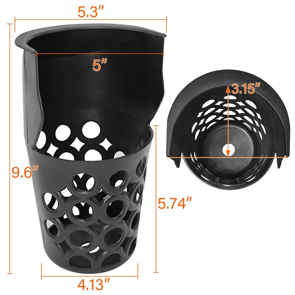 6 PCS Large Capacity Plastic Web Pool Table Pockets Billiard Replacement