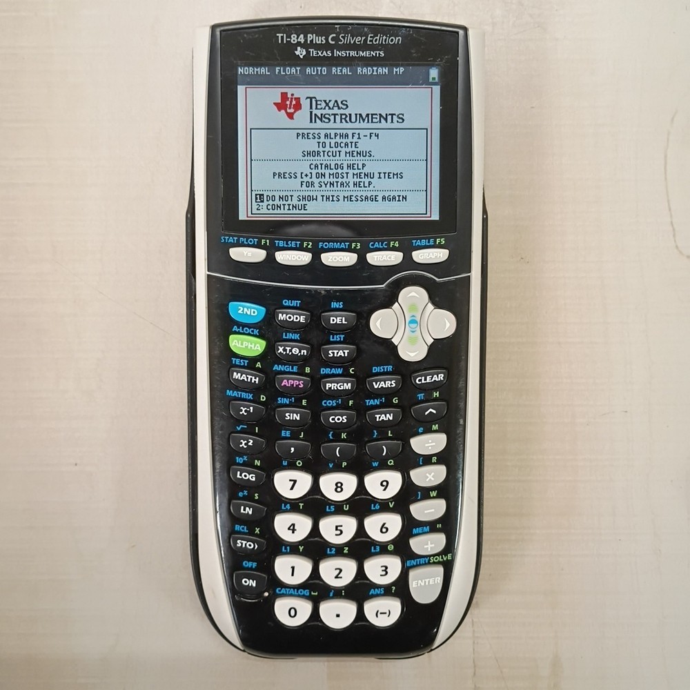 Texas Instruments TI-84 Plus Silver Edition Graphing Calculator TESTED Complete