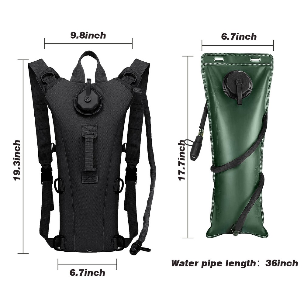 2-10L Water Bladder Bag Hydration System Backpack Survival Pack Camping Hiking